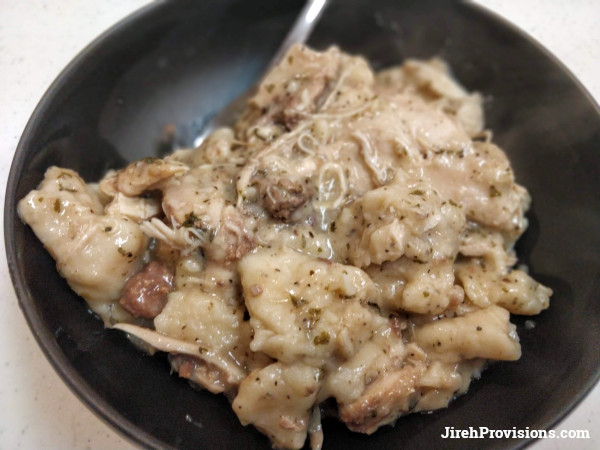 Chicken and Dumplings in a Bowl