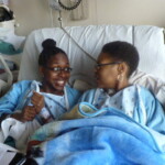 My baby sister was my second donor. The day after we found out who could eat and who couldn't. #shareYourSpare Sister happy, me not so much