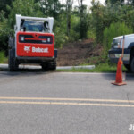 Putting in second concrete culvert pipe