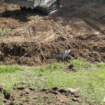Back-filling the concrete culverts