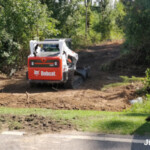 The concrete culverts are covered