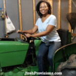 Mrs Goat-lover On the Tractor