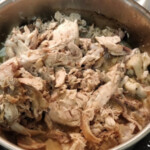 Adding Pulled Chicken to Dumplings