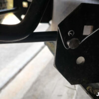 Bar attached to mower deck Cotter Pin In Mower Deck